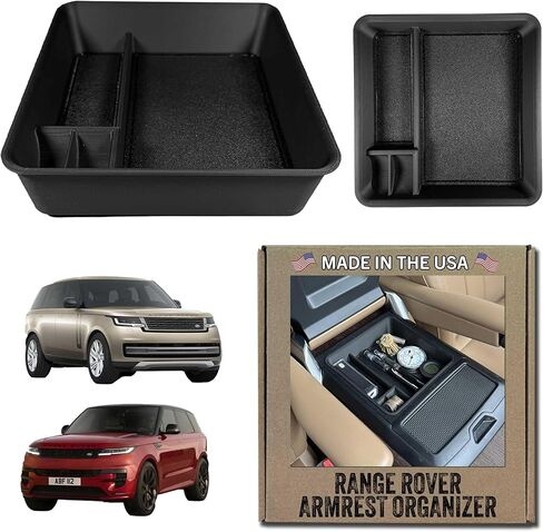 منظم مسند الذراعين لعام 2023-2025 Range Rover & Range Rover Sport ، المصنوع في الولايات المتحدة الأمريكية ، الملحق الداخلي (بدون ثلاجة (2023 ، 2024 ، 2025)) منظم رينج روفر ، ملحق رينج روفر in Kuwait