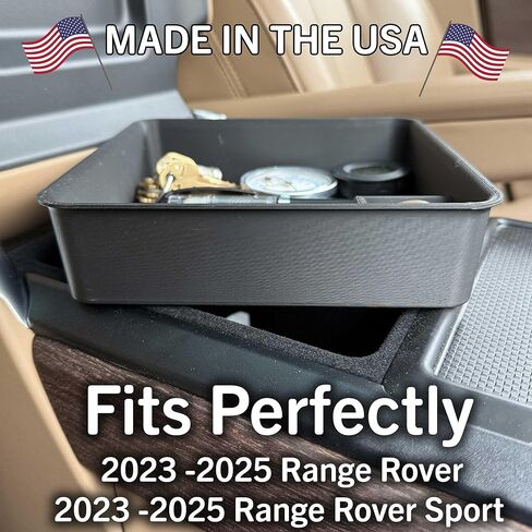 منظم مسند الذراعين لعام 2023-2025 Range Rover & Range Rover Sport ، المصنوع في الولايات المتحدة الأمريكية ، الملحق الداخلي (بدون ثلاجة (2023 ، 2024 ، 2025)) منظم رينج روفر ، ملحق رينج روفر in Kuwait
