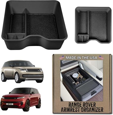 منظم مسند الذراعين لعام 2023-2025 Range Rover & Range Rover Sport ، المصنوع في الولايات المتحدة الأمريكية ، الملحق الداخلي (بدون ثلاجة (2023 ، 2024 ، 2025)) منظم رينج روفر ، ملحق رينج روفر in Kuwait