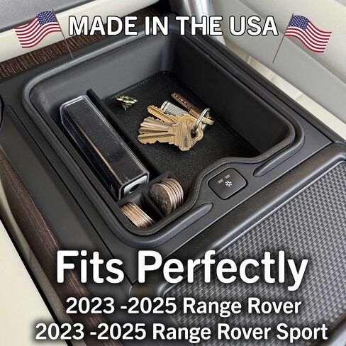 منظم مسند الذراعين لعام 2023-2025 Range Rover & Range Rover Sport ، المصنوع في الولايات المتحدة الأمريكية ، الملحق الداخلي (بدون ثلاجة (2023 ، 2024 ، 2025)) منظم رينج روفر ، ملحق رينج روفر in Kuwait