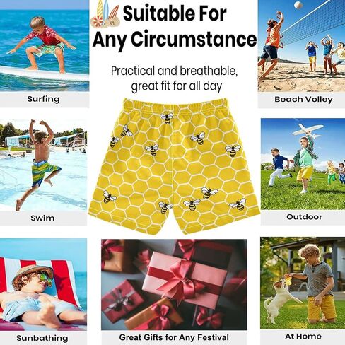 visesunny Boys Swim Trunks Board Shorts Little Boys Bathing Suit Swimsuit Boy Swimwear Toddler to Big Kid Sizes (2T - 14-16) in Kuwait
