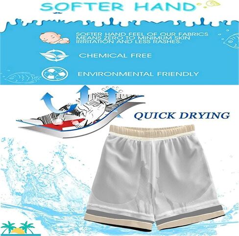 visesunny Boys Swim Trunks Board Shorts Little Boys Bathing Suit Swimsuit Boy Swimwear Toddler to Big Kid Sizes (2T - 14-16) in Kuwait