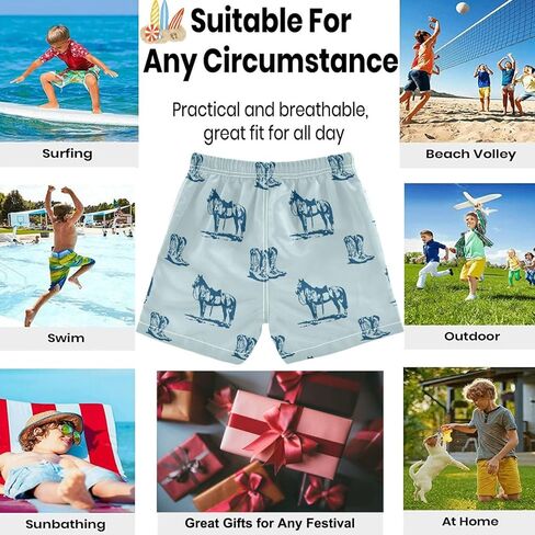 visesunny Boys Swim Trunks Board Shorts Little Boys Bathing Suit Swimsuit Boy Swimwear Toddler to Big Kid Sizes (2T - 14-16) in Kuwait