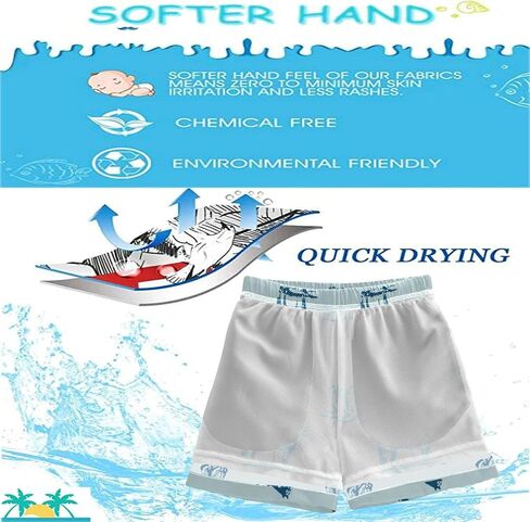 visesunny Boys Swim Trunks Board Shorts Little Boys Bathing Suit Swimsuit Boy Swimwear Toddler to Big Kid Sizes (2T - 14-16) in Kuwait