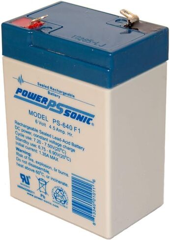 Powersonic PS-640F1-6 Volt/4.5 Amp Hour Sealed Lead Acid Battery with 0.187 Fast-on Connector in Saudi Arabia