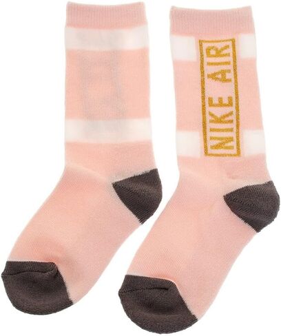Nike Little Kids' Air Cushioned Crew Socks 2 Pack (5-7, Pink(UN0370-AB6)/G) in Saudi Arabia