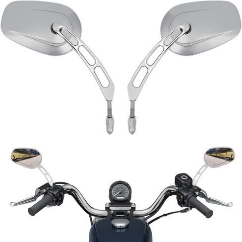 مرايا KEMIMOTO سوداء رياضية لدراجة نارية Road King Street Electra Glide Dyna Softail Road Glide رؤية خلفية للدراجة النارية 1982-2019 2020 2021 2022 2023 in Kuwait