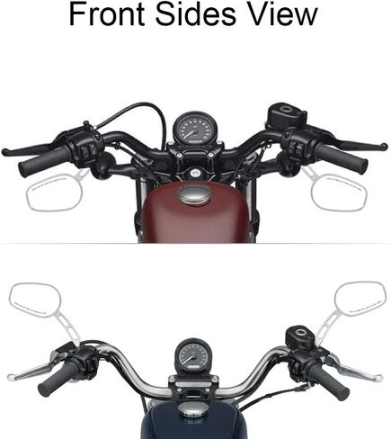 مرايا KEMIMOTO سوداء رياضية لدراجة نارية Road King Street Electra Glide Dyna Softail Road Glide رؤية خلفية للدراجة النارية 1982-2019 2020 2021 2022 2023 in Kuwait