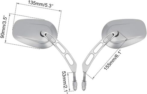 مرايا KEMIMOTO سوداء رياضية لدراجة نارية Road King Street Electra Glide Dyna Softail Road Glide رؤية خلفية للدراجة النارية 1982-2019 2020 2021 2022 2023 in Kuwait