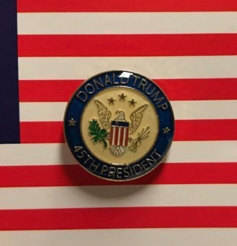 Donald Trump 2024 45th President MAGA Round Lapel Hat Pin Tie Tac in Saudi Arabia
