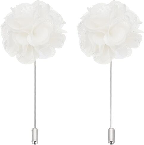 Patikil Flower Boutonnieres PIN ، دبوس طية صدر السترة للرجال كاميليا زهرة لبدلة التخرج الزفاف الذكرى التخرج الإكسسوارات in Kuwait