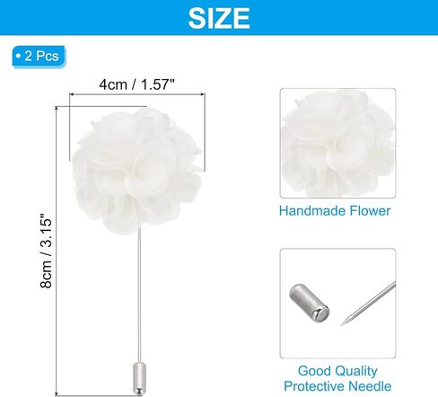 Patikil Flower Boutonnieres PIN ، دبوس طية صدر السترة للرجال كاميليا زهرة لبدلة التخرج الزفاف الذكرى التخرج الإكسسوارات in Kuwait