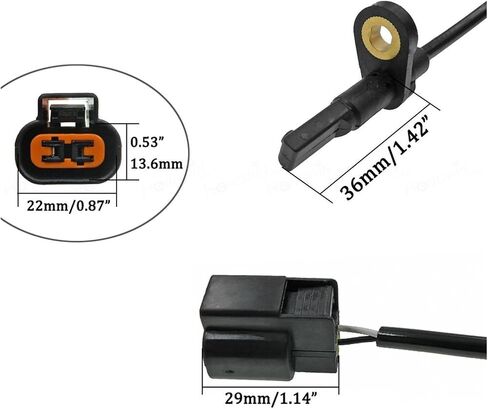 ABS Sensor ABS Wheel Speed Rear Sensor Fit for Mitsubishi Grandis 2DW 2.4L NA4W 2004-2010 Left MR977399 Right MR977400 ABS Wheel Speed Sensor(Right) in Saudi Arabia
