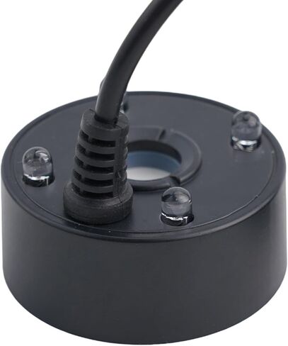 Portable USB Mist Maker Fogger Humidifier With LED Color Changing Lights for Home Office Fish Tank Fountain Indoor Outdoor Use 1.85x1.85x0.98 Inch 300ml/H(Black) in Saudi Arabia