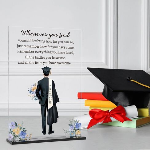 Graduation Gifts for Her 2024 Decor Acrylic Desk Sign and Stand Inspirational Gift for Women Girls Sister High School College Middle School Farewell Gift in Kuwait
