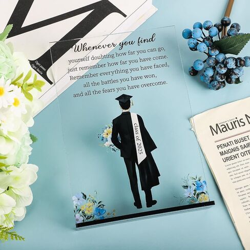 Graduation Gifts for Her 2024 Decor Acrylic Desk Sign and Stand Inspirational Gift for Women Girls Sister High School College Middle School Farewell Gift in Kuwait