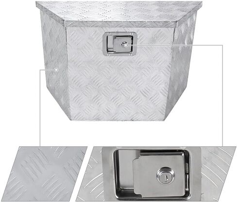 مربع الأدوات 28 "/15" تخزين مقطورة الشاحنة الشاحنة من الألومنيوم+ قفل+ خلفي لـ RAV4 96 09-11 لـ CR-V 07-11 لـ Corolla 88-96 لـ Rogue 09-12 لـ Camry 87-96 لـ Forester 09-12 for 530i in Saudi Arabia