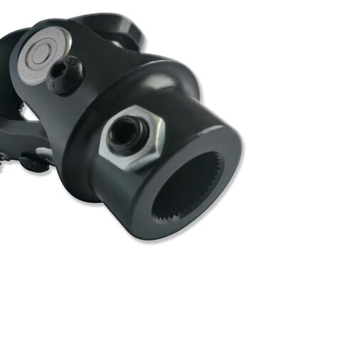 1" DD x 13/16"-36 Spline Universal Steering U Joint 83mm Length Black Steel in Kuwait