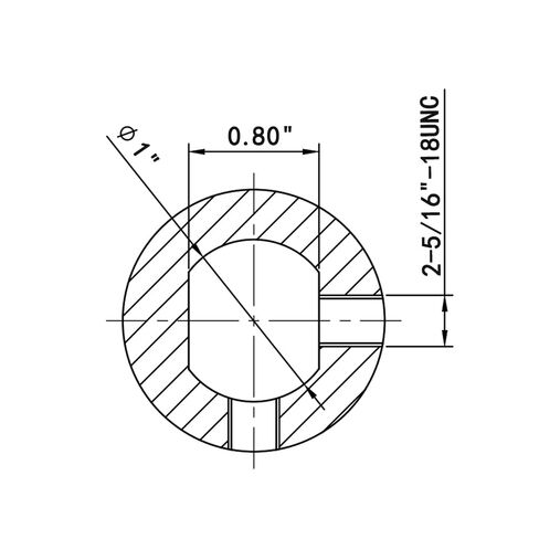 1" DD x 13/16"-36 Spline Universal Steering U Joint 83mm Length Black Steel in Kuwait