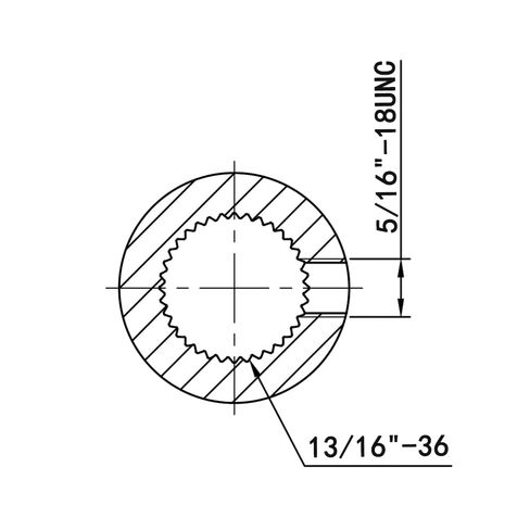 1" DD x 13/16"-36 Spline Universal Steering U Joint 83mm Length Black Steel in Kuwait