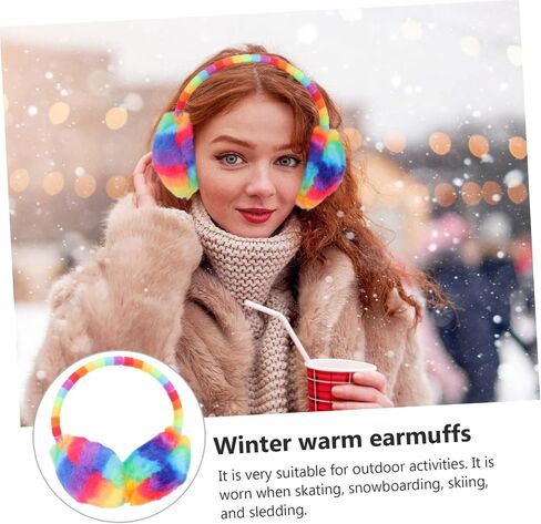 Homoyoyo Baby Ear Muffs reknated leate white fur ear cover cover roof for Winter in Saudi Arabia