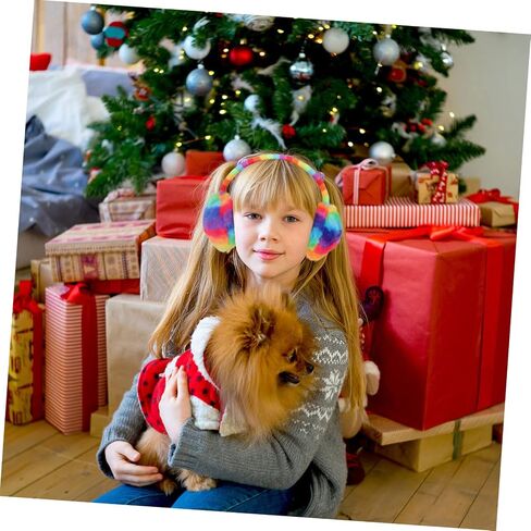 Homoyoyo Baby Ear Muffs reknated leate white fur ear cover cover roof for Winter in Saudi Arabia