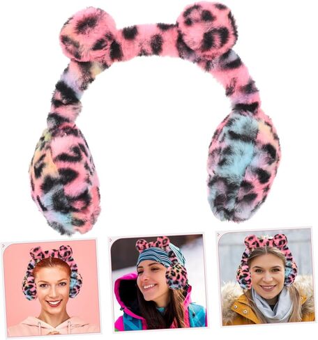 Homoyoyo Earmuffs Ear Warmers Protective Ear Headband Ear Warmer Plush Earmuff Foldable Furry Winter Ear in Saudi Arabia