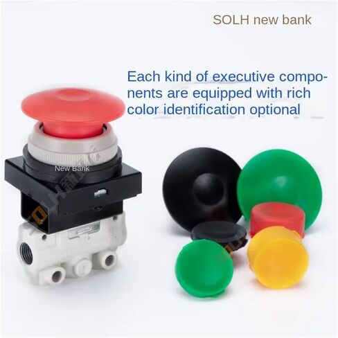 1Pcs Pneumatic Push-Button Switch Two-Position Three-Way Mechanical Valve Manual Valve VM130-01-33A 30BA 32RA 34GA(VM120-01-30GA) in Saudi Arabia