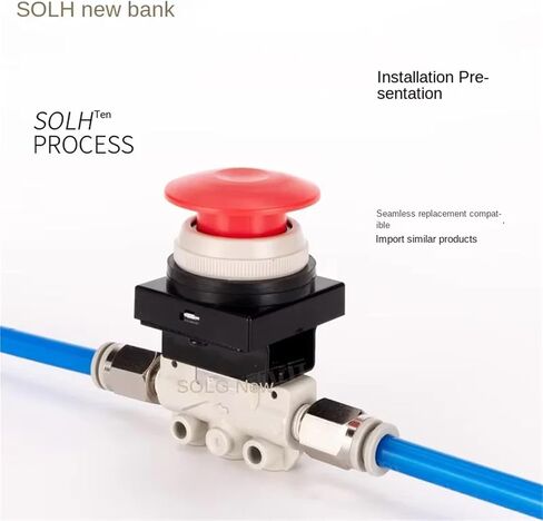 1Pcs Pneumatic Push-Button Switch Two-Position Three-Way Mechanical Valve Manual Valve VM130-01-33A 30BA 32RA 34GA(VM120-01-30GA) in Saudi Arabia