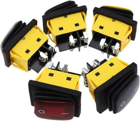 1PCS KCD4 على OFF 30A/250V DUTUCTION 4 PIN DPST IP67 SELED SELED T85 Auto Boat Toggle Rocker Switch مع LED 12V 220V (RED FOT RED ، 12-24V) in Saudi Arabia