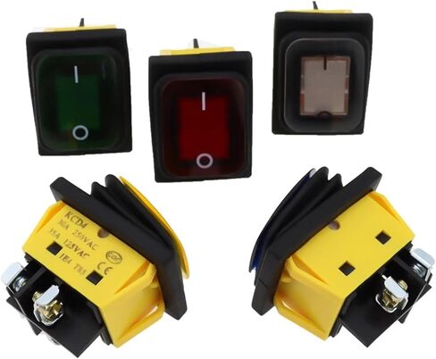1PCS KCD4 على OFF 30A/250V DUTUCTION 4 PIN DPST IP67 SELED SELED T85 Auto Boat Toggle Rocker Switch مع LED 12V 220V (RED FOT RED ، 12-24V) in Saudi Arabia
