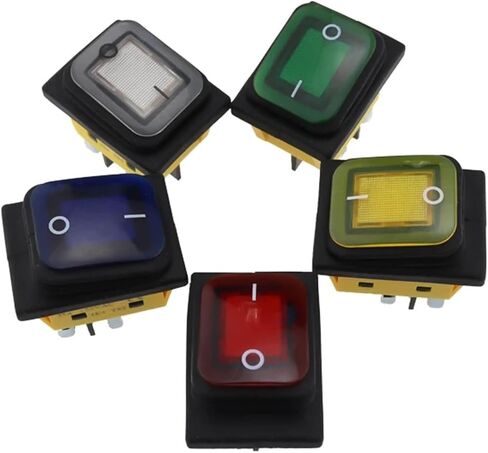 1PCS KCD4 على OFF 30A/250V DUTUCTION 4 PIN DPST IP67 SELED SELED T85 Auto Boat Toggle Rocker Switch مع LED 12V 220V (RED FOT RED ، 12-24V) in Saudi Arabia