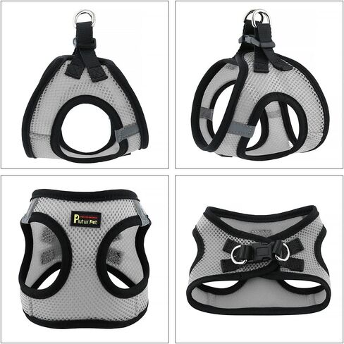 حزام للكلاب من بلوتوس، حزام ناعم عاكس قابل للتعديل للكلاب، صدرية للكلاب قابلة للتنفس للقطط والجرو والكلاب المتوسطة الصغيرة (M، أحمر) in Kuwait