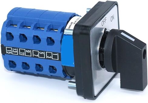 SZW26/LW26-20 20A 660V Off ON 4 Phase 16 Terminals Power Knob Rotary Cam Universal Switch 64X64 Mm 48X48 Mm Panel Mount(C08.4 Off ON 64X64mm) in Saudi Arabia