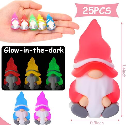 50 Pcs Luminous Mini Gnomes Figures Miniature Glow in The Dark Mini Gnomes Tiny Figurines to Hide Fairy for Garden Yard Home Patio Lawn DIY Craft Decoration Gifts Fairy Goodie Bag in Saudi Arabia