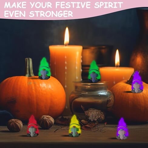 50 Pcs Luminous Mini Gnomes Figures Miniature Glow in The Dark Mini Gnomes Tiny Figurines to Hide Fairy for Garden Yard Home Patio Lawn DIY Craft Decoration Gifts Fairy Goodie Bag in Saudi Arabia