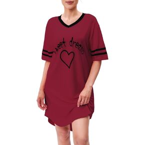 Marvmys نساء Lightgowns Lightgowns Comfy v Neck Nightshirt Dressy Lounge ملابس نوم in Kuwait