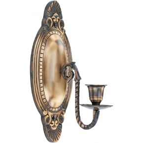 Renovators Supply Candlestick Wall Sconce - Solid Brass Candle Sconce - Victorian Wall Decor - Wall Mounted Vintage Candle Holder with Mounting Hardware - Decorative Antique Candle Holder - Pack of 2 in Kuwait