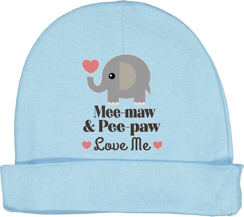 inktastic Meemaw and Peepaw Grandkids Elephant Baby Beanie Hat in Saudi Arabia