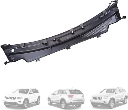 Cowl Top Panel Compatible for Jeep Grand Cherokee 2011 2012 2013 2014 2015 Windshield Wiper Cowl Front Upper Cowl Panel Insert Panel Grille Top Deflector Replaces# 55079197AH - ABS Plastic Black in Saudi Arabia