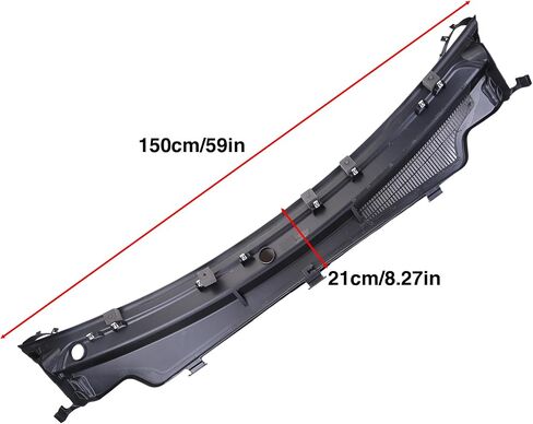 Cowl Top Panel Compatible for Jeep Grand Cherokee 2011 2012 2013 2014 2015 Windshield Wiper Cowl Front Upper Cowl Panel Insert Panel Grille Top Deflector Replaces# 55079197AH - ABS Plastic Black in Saudi Arabia