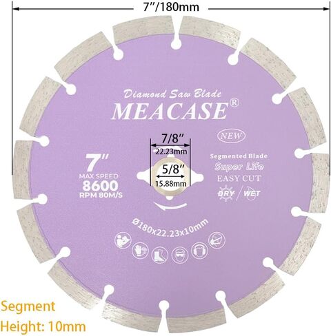 7 inch General Purpose Segmented Diamond Saw Blade for Concrete Masonry Brick Block Stone in Saudi Arabia