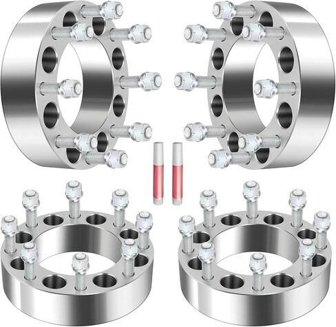 8x6.5to 8x180 Wheel Spacers for Chevrolet for Silverado 2500 HD for Avalanche 2500 Suburban 2500, for GMC for Sierra Series, 4Pcs 2inch Wheel Adapters & Spacers with 14x1.5 Studs 126.15mm Bore in Saudi Arabia