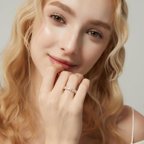SHINYSO Wedding Band for Women Oval Cubic Zirconia Love Ring Engagement Stackable Promise Rings for Her Silver Size 5 in Saudi Arabia