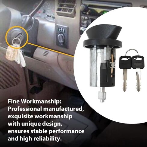 مفتاح اسطوانة قفل الإشعال مع 2-KEYs لعام 1997-2004 فورد موستانج ريب.# 7012802 ، 707624 ، 924-724 in Kuwait