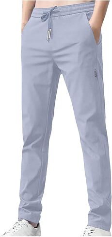 Men's Casual Pants Ultra Stretch Quick Drying Pants Plus Size Breathable Hiking Pant Golf Travel Summer Sweatpants in Saudi Arabia