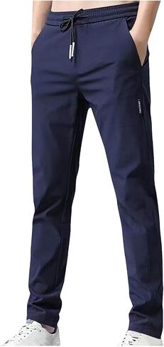 Men's Casual Pants Ultra Stretch Quick Drying Pants Plus Size Breathable Hiking Pant Golf Travel Summer Sweatpants in Saudi Arabia