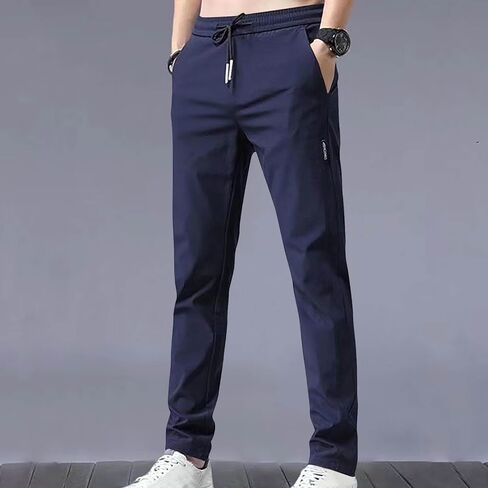 Men's Casual Pants Ultra Stretch Quick Drying Pants Plus Size Breathable Hiking Pant Golf Travel Summer Sweatpants in Saudi Arabia