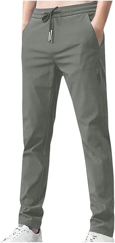 Men's Casual Pants Ultra Stretch Quick Drying Pants Plus Size Breathable Hiking Pant Golf Travel Summer Sweatpants in Saudi Arabia