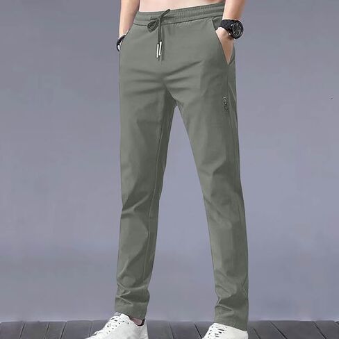Men's Casual Pants Ultra Stretch Quick Drying Pants Plus Size Breathable Hiking Pant Golf Travel Summer Sweatpants in Saudi Arabia